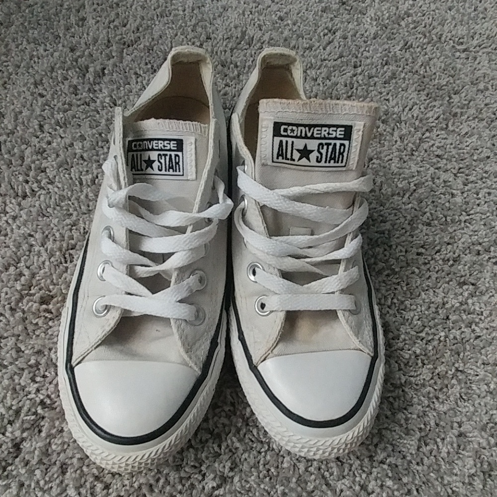 light grey/ off white converse